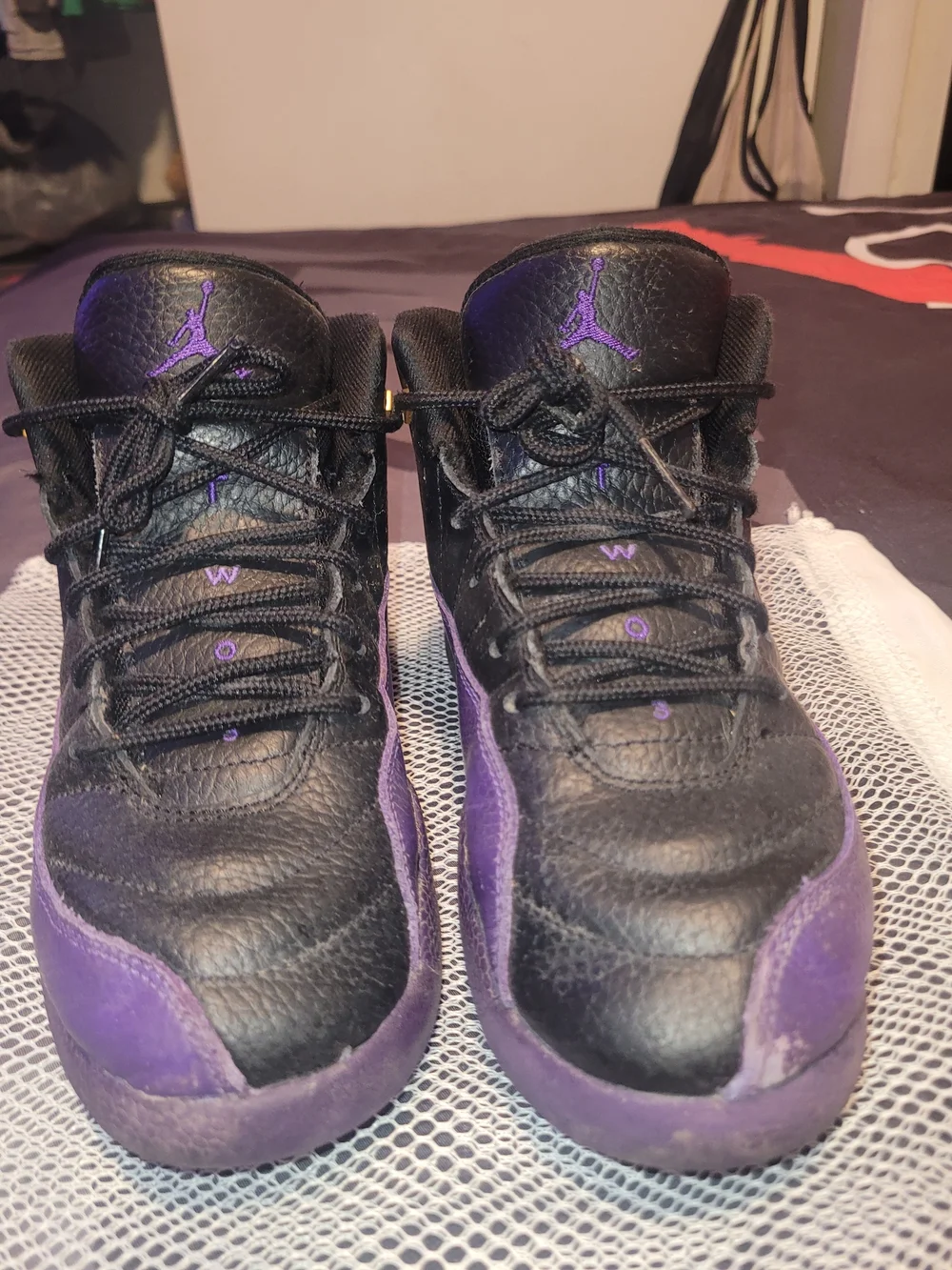 Air Jordan Kids' Black & Purple Basketball Shoes